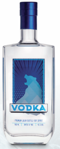 Julia 700ml aplicada como Vodka premium